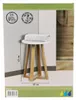 Tendance Schemel weiß braun 30 cm x 30 cm x 43 cm Produktbild-Vorschau 11