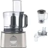 A food processor with its accessories displayed on a white background. Produktbild-Vorschau