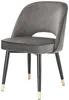 Casa Padrino Luxus Esszimmerstuhl Set Grau / Schwarz / Produktbild-Vorschau 2