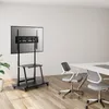 A modern office or conference room setting with a TV stand and chairs. Náhľad obrázku produktu