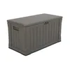 A brown plastic storage box is shown against a white background. Produktbild-Vorschau