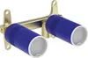 A product shot of a plumbing fixture component with blue protective caps. Produktbild-Vorschau