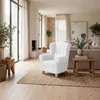 Max Winzer Ohrenbackensessel Monarch - Velourstoff creme - Produktbild-Vorschau 2