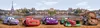 Disney selbstklebende Tapetenbordüre Cars Rot, Lila und Produktbild-Vorschau 1