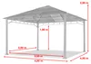 TOOLPORT Gazebo da Giardino 4x4 m Telaio in Alluminio Tetto Anteprima dell’immagine prodotto 3