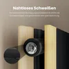 A close-up illustration of a radiator's connection point, highlighting its seamless welding technology. Voir les images du produit