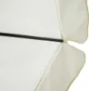 A close-up view of a white umbrella's fabric and structural support. Produktbild-Vorschau