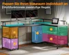 ODK Gaming Tisch LED Eckschreibtisch Kohlefaser Schwarz Produktbild-Vorschau 5