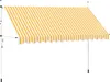 vidaXL Einziehbare Markise Handbetrieben 400 cm Orange/Weiß Produktbild-Vorschau 7