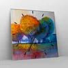 Wanduhr - Quadrat - Glasuhr - Bäume Wiese Sommer - 30x30cm Produktbild-Vorschau 4