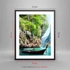 Gerahmtes Poster - Schwarzer Rahmen - Boot Klippen Natur Produktbild-Vorschau 5