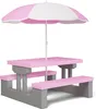 Spielwerk® Set Tavolo e 2 Panche per Bambini con Ombrellone Anteprima dell’immagine prodotto 1