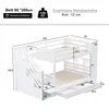 A diagram of a white bunk bed with dimensions and specifications. Anteprima dell’immagine prodotto