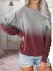 Sweatshirts Damen Lose O-Ausschnitt Kontrastfarbe Frauen Produktbild-Vorschau 3