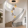 ZMH Hanglamp 5 lichts glas 160cm hoogte verstelbare Productafbeelding-voorbeeld 8