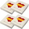 itenga 80x Serviette Herz Flagge SPANIEN Produktbild-Vorschau 1
