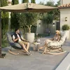 Poltrona a dondolo da esterno FLEXISPOT, sdraio da giardino Anteprima dell’immagine prodotto 4