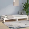 vidaXL Rozkládací postel bílá 2x(90x200) cm Masivní Náhled obrázku produktu 4
