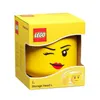 A yellow LEGO storage head in its packaging. Produktbild-Vorschau