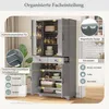 Armoire de cuisine Merax, modèle haut avec 2 tiroirs et 4 Voir les images du produit 6
