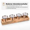 Adventskranz Holz Advent Kerzenhalter länglich modern Produktbild-Vorschau 2