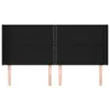 The Living Store Kopfteil mit Ohren Schwarz 183x16x118/128 Produktbild-Vorschau 4