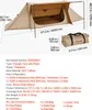 Kempinkový stan VEVOR, lehký bushcraft stan s přípojkou na Náhled obrázku produktu 7