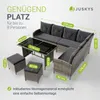 Juskys Polyrattan Lounge Manacor - Sofa, Tisch, Hocker & Produktbild-Vorschau 7