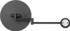 A black LED cosmetic mirror with an adjustable arm is shown against a white background. A watermark is present on the right side of the image. Produktbild-Vorschau