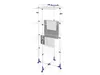 A tall, multi-tiered drying rack with towels draped over some of the levels, set against a white background. Produktbild-Vorschau