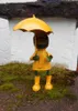 Frosch im Regendress mit Schirm Gartendekoration Eisen gelb Produktbild-Vorschau 1