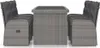 vidaXL 7-tlg. Garten-Essgruppe mit Kissen Poly Rattan Grau Produktbild-Vorschau 3