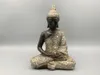 Buddha Figur betend sitzend,  24 cm in grau Silber Produktbild-Vorschau 4