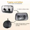 An instructional diagram showing how to fold a portable grow tent. Produktbild-Vorschau