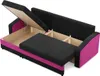 A sectional sofa with its storage compartments open, revealing the interior. Produktbild-Vorschau