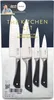 A product package for a set of kitchen knives, featuring Jamie Oliver and Tefal branding. Produktbild-Vorschau