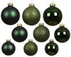 Weihnachtskugeln Glas 5-7cm 21er Set - Piniengrün Produktbild-Vorschau 4