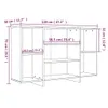 Credenza bianca 120x30x75 cm in materiale ligneo Anteprima dell’immagine prodotto 7