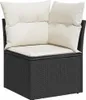 Gartensofa-set mit Kissen 7 pcs Schwarz Poly-Rattan Produktbild-Vorschau 6