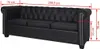 vidaXL Chesterfield-Sofa 3-Sitzer Kunstleder Schwarz Produktbild-Vorschau 11