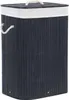 Ekspand | Panier à linge en bambou - Noir - 72 L - avec Voir les images du produit 1
