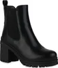 VAN HILL Damen Chelsea Boots Stiefeletten Plateau Vorne Produktbild-Vorschau 1