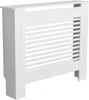 A white radiator cover with horizontal slats. Anteprima dell’immagine prodotto