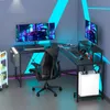 Gaming Schreibtisch PC Tisch Computer-Bürotisch in Schwarz Produktbild-Vorschau 2