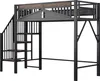 A loft bed with stairs against a white background. Anteprima dell’immagine prodotto