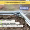 Stahl Gewächshaus Smart mit Fundament 200x700x220 cm, Produktbild-Vorschau 6