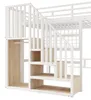 Lit mezzanine 140x200 cm avec escalier de rangement, Voir les images du produit 9
