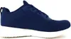 A side view of a blue Skechers Bobs Squad training shoe with a white sole, isolated on a white background. Anteprima dell’immagine prodotto