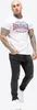 T-shirt homme coupe ajustée GAVRENE Blanc/Bleu marine/Rouge Voir les images du produit 3