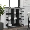 vidaXL Credenza nera 102x32x103,5 cm materiale a base di Anteprima dell’immagine prodotto 1